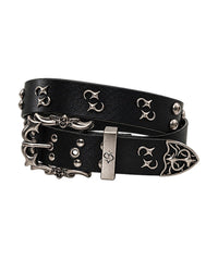 CRESCENT FANG STUDDED BELT