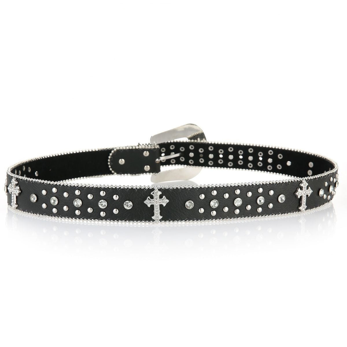 CROSS RHINESTONE WESTERN BELT