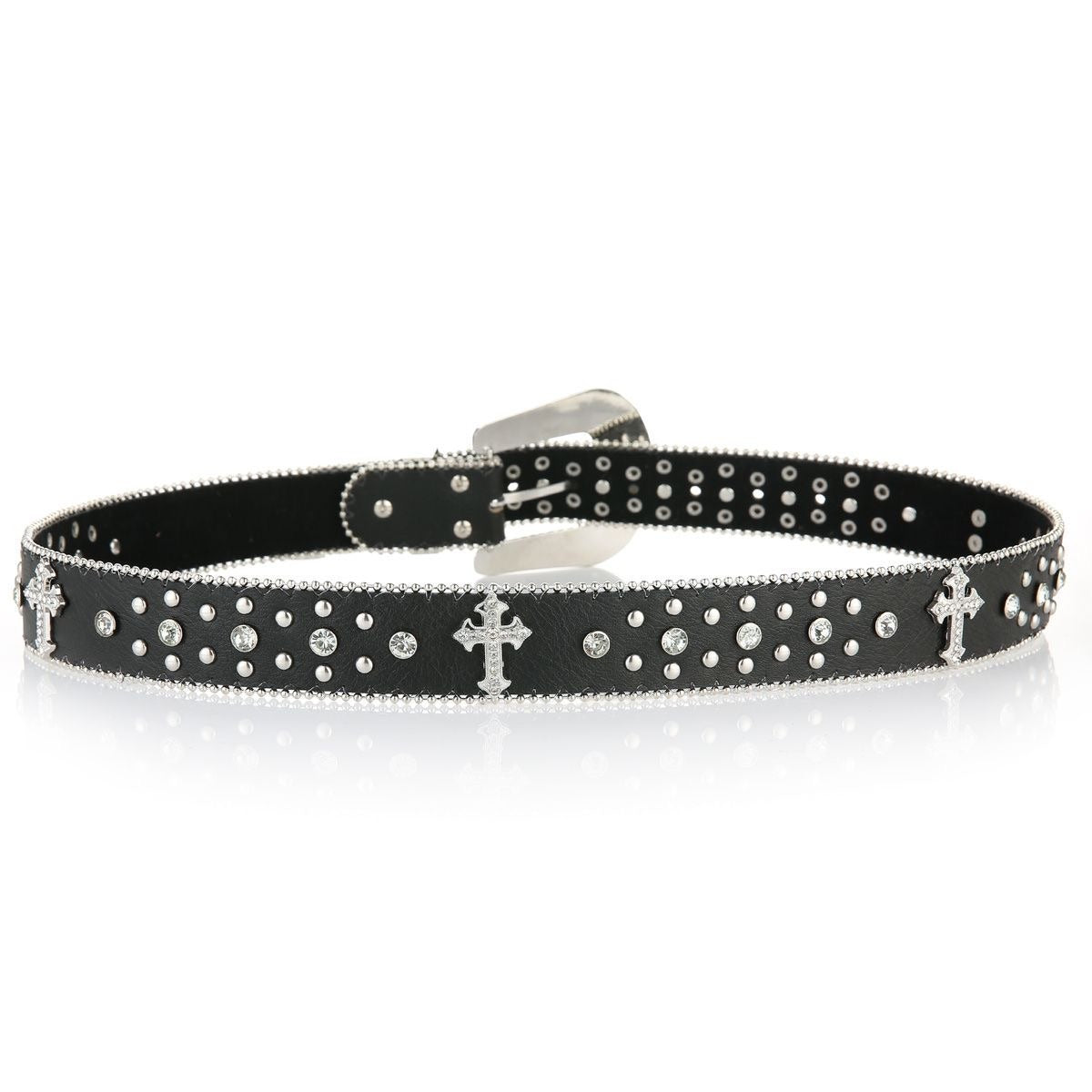 CROSS RHINESTONE WESTERN BELT