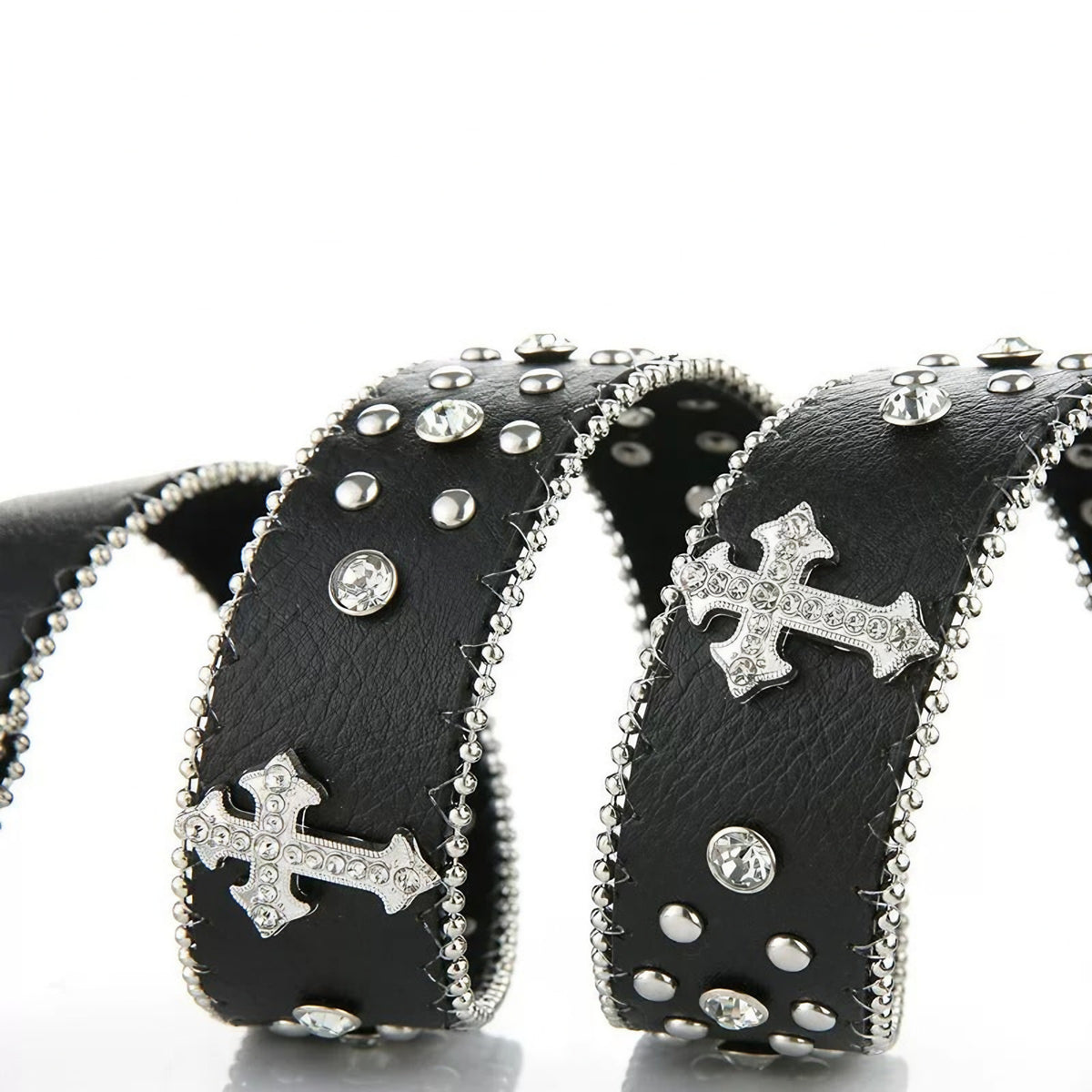 CROSS RHINESTONE WESTERN BELT