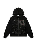 CRYSTAL STAR ZIP HOODIE