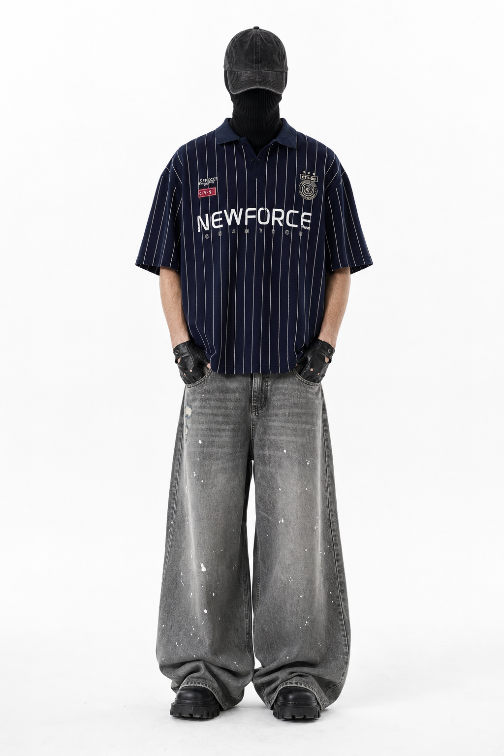 BRISVEN POLO × SPECKLE BAGGY DENIM コーディネート
