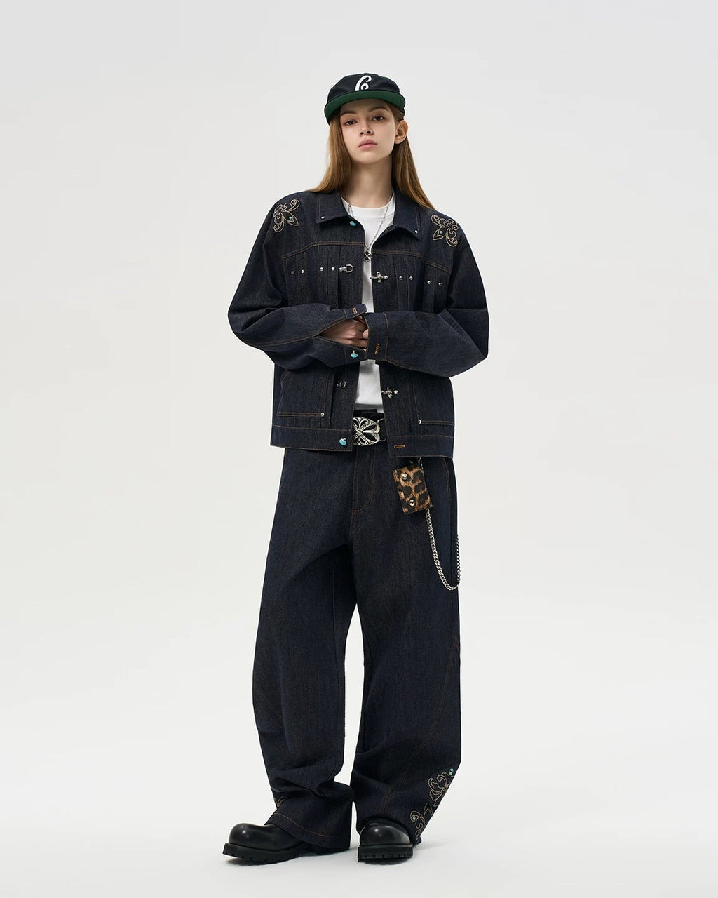 EMBROIDERED YOKE DENIM JACKET