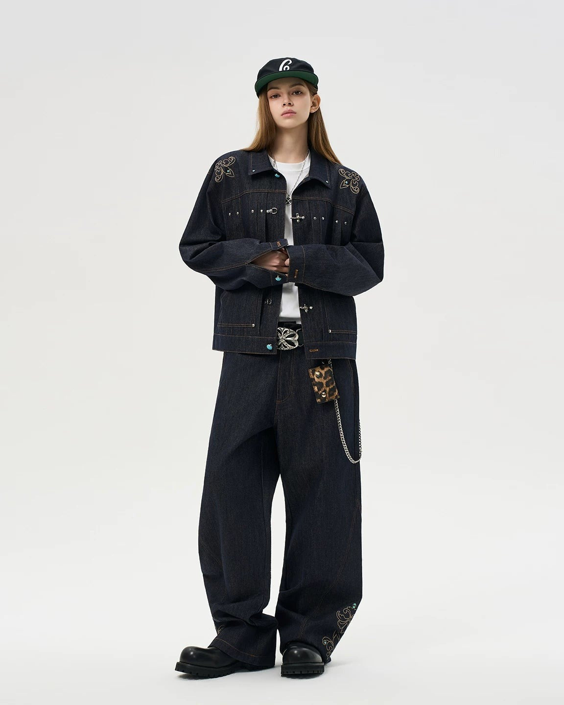 EMBROIDERED YOKE DENIM JACKET