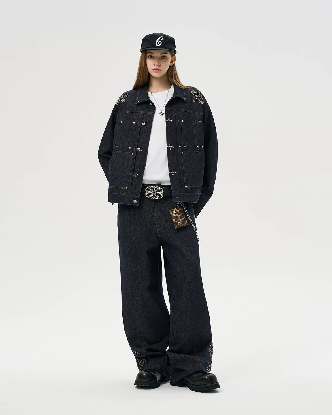 EMBROIDERED YOKE DENIM JACKET