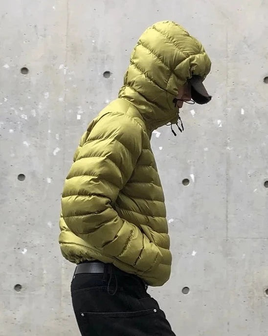 GLACIER HOODED CROPPED PUFFER