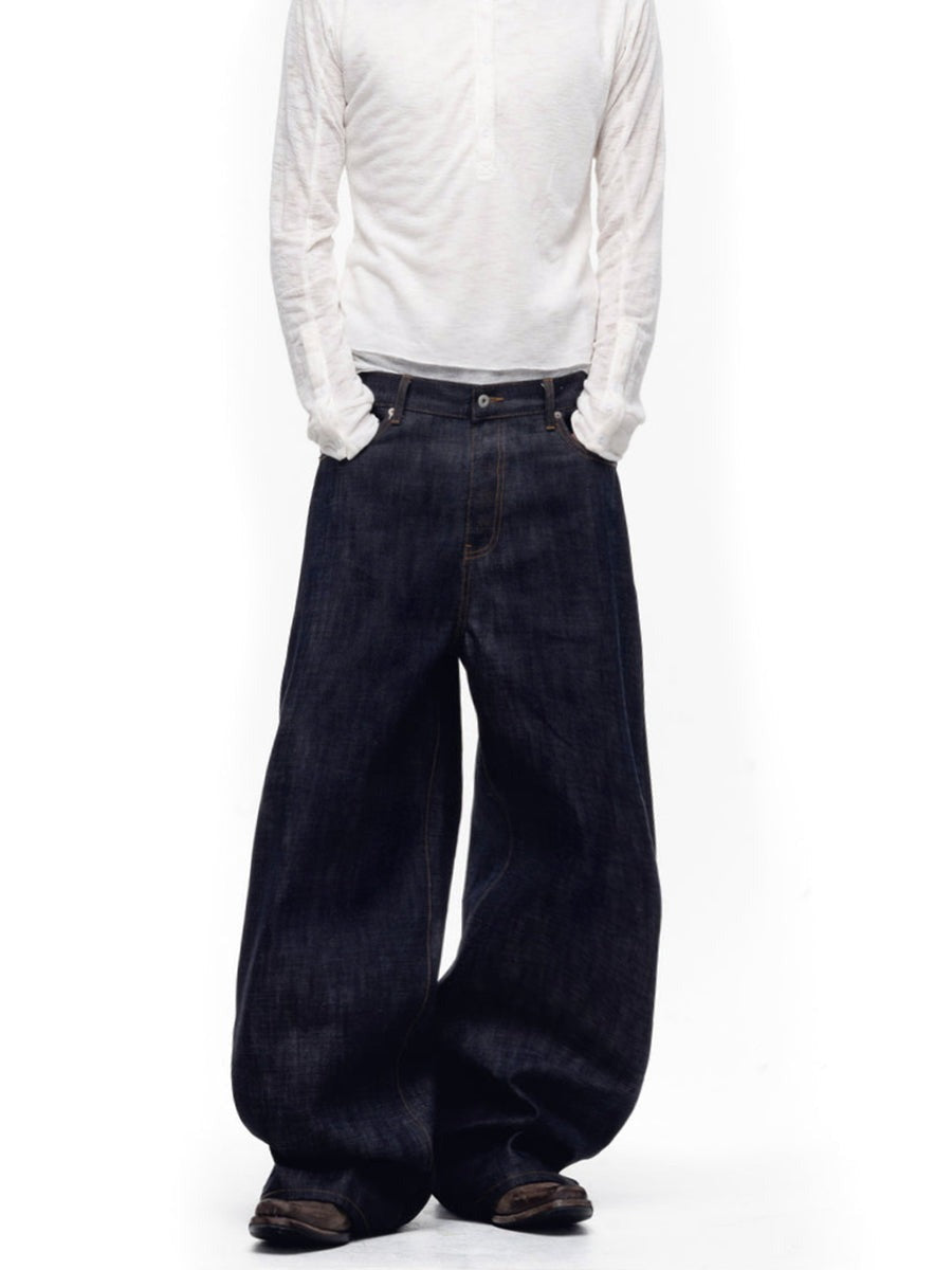 INDIGO BARREL WIDE DENIM