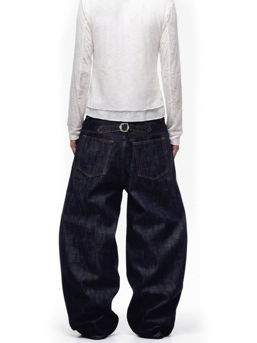INDIGO BARREL WIDE DENIM