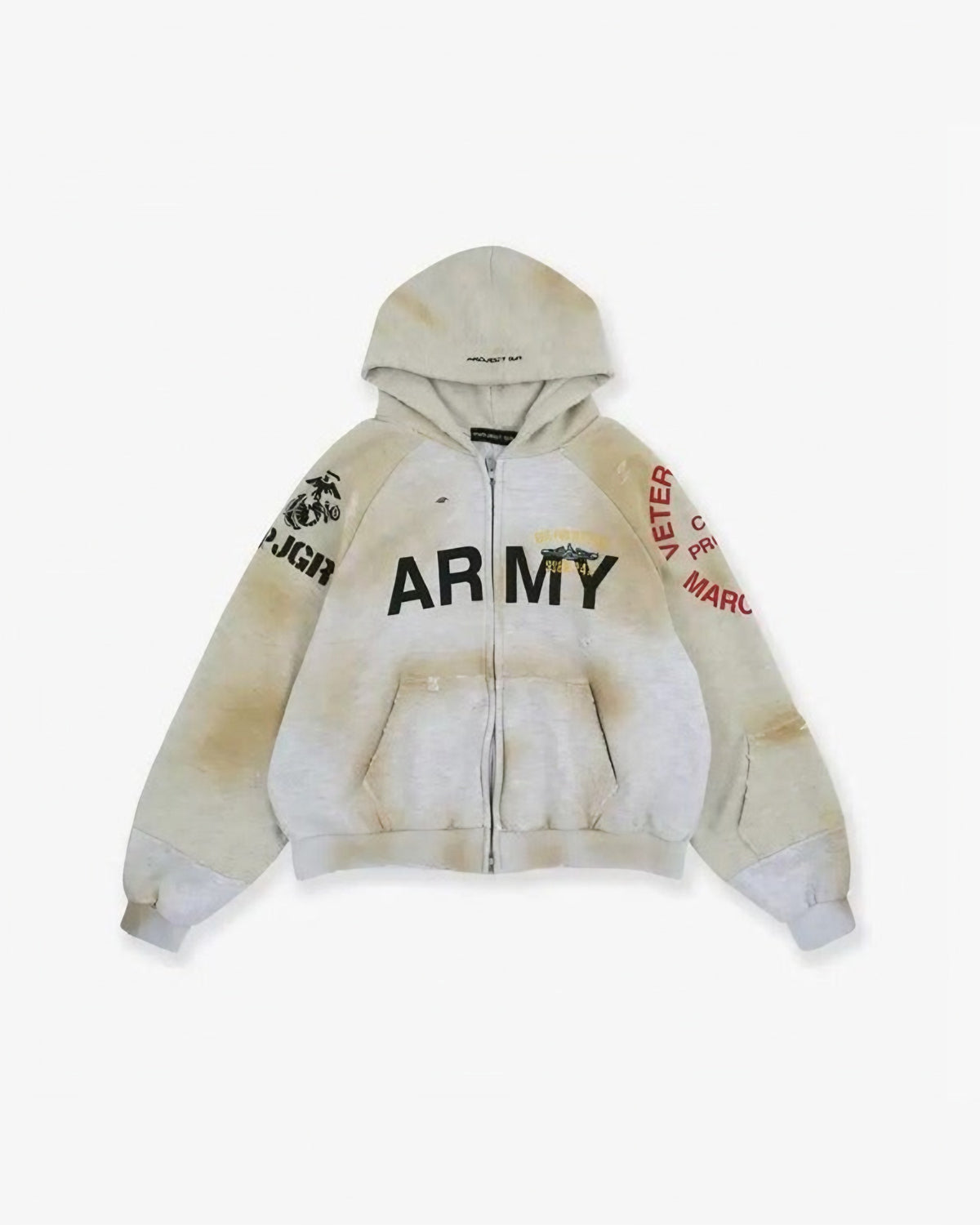 KORVEN DISTRESSED ZIP HOODIE