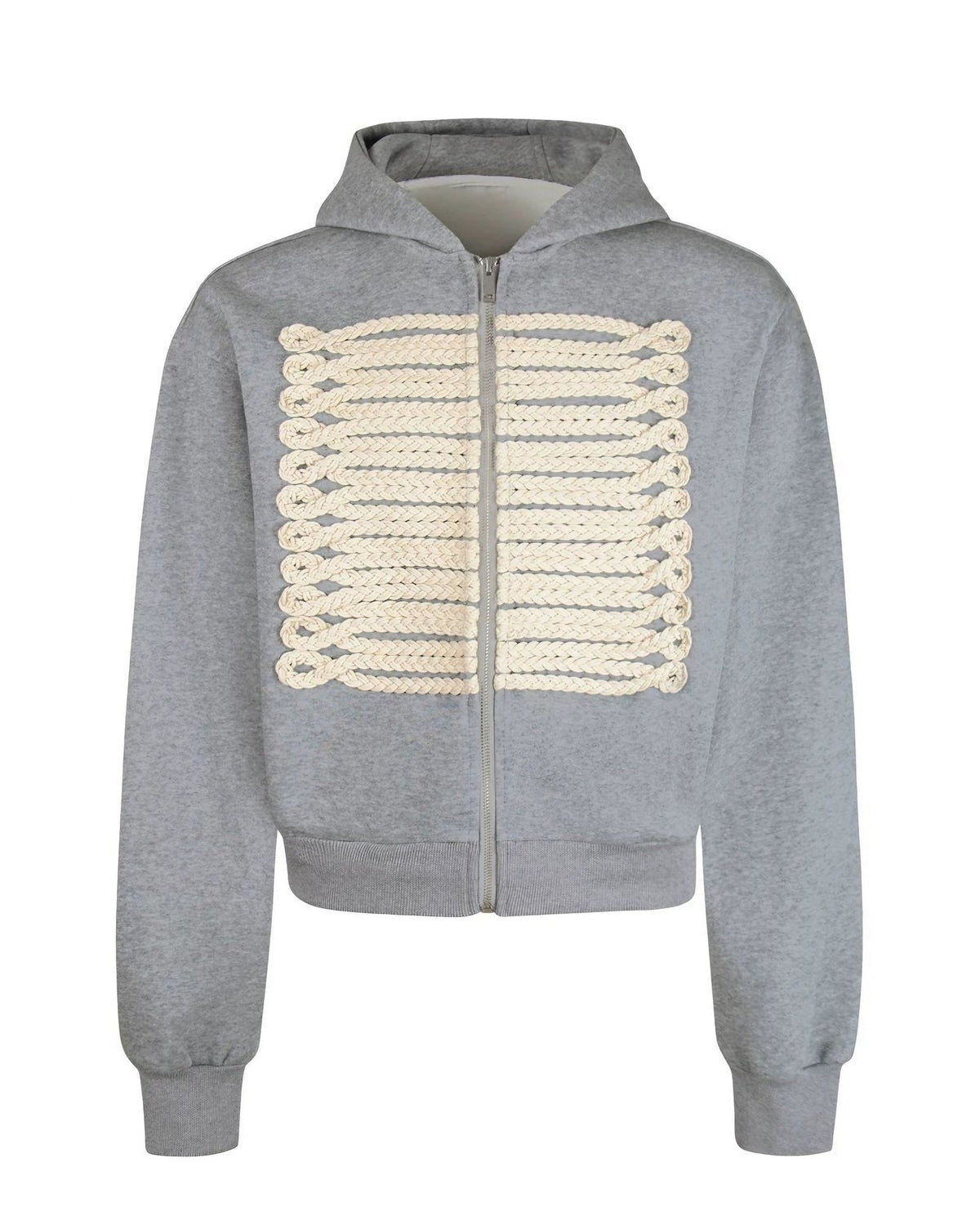 LOOP BRAID FRONT ZIP HOODIE