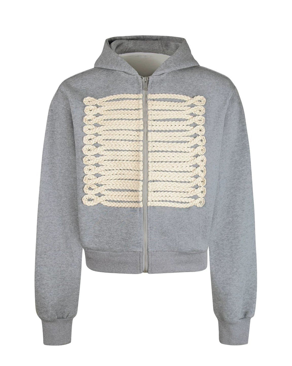 LOOP BRAID FRONT ZIP HOODIE