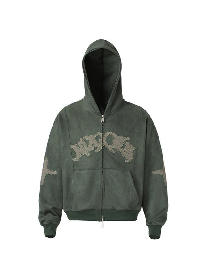 MIRELAN SUEDE ZIP HOODIE