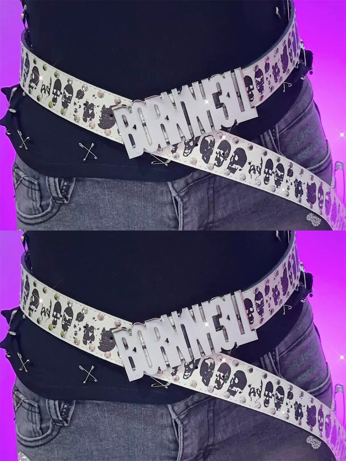 MORDEK SKULL PRINT BELT
