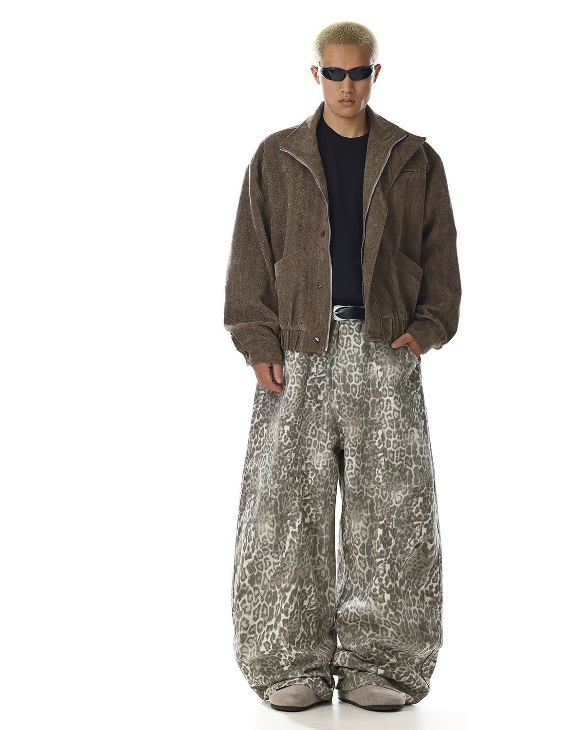 NIVOSKA LEOPARD WIDE PANTS