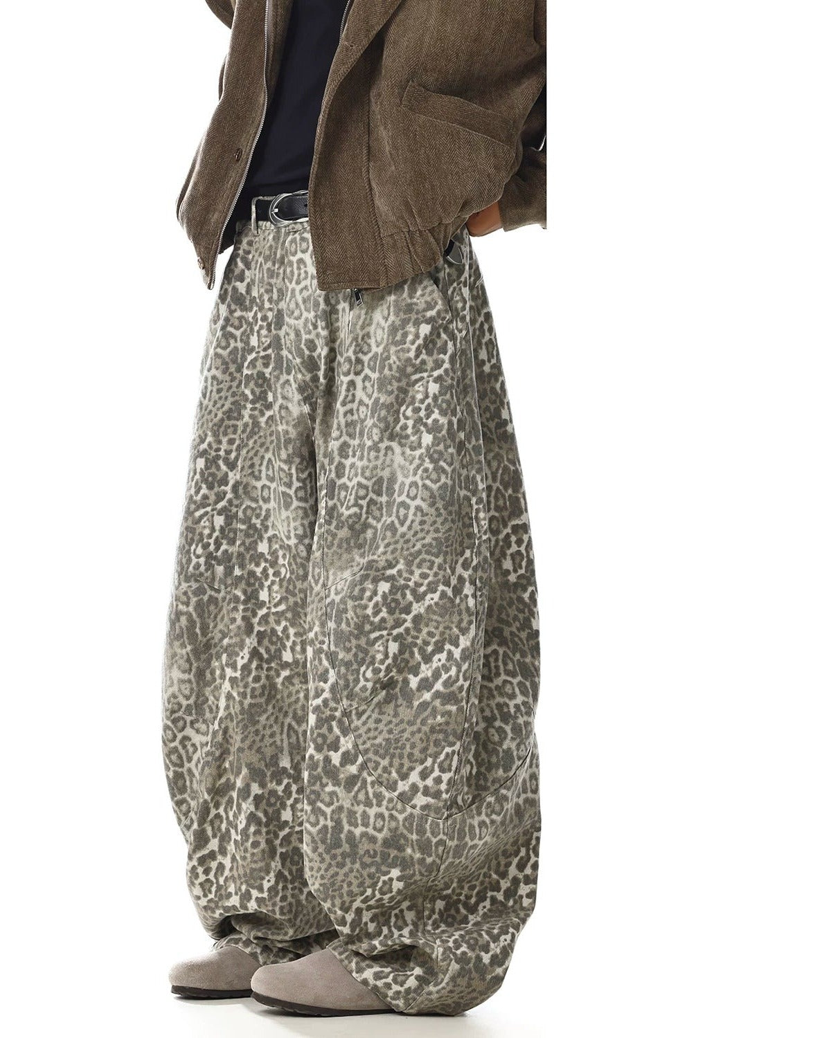 NIVOSKA LEOPARD WIDE PANTS