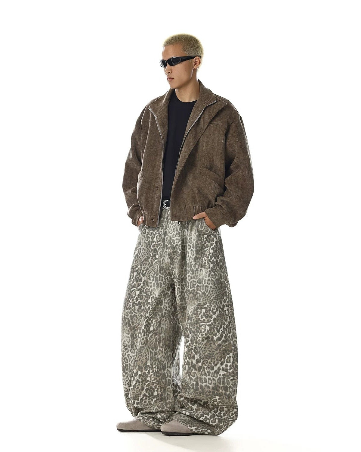NIVOSKA LEOPARD WIDE PANTS