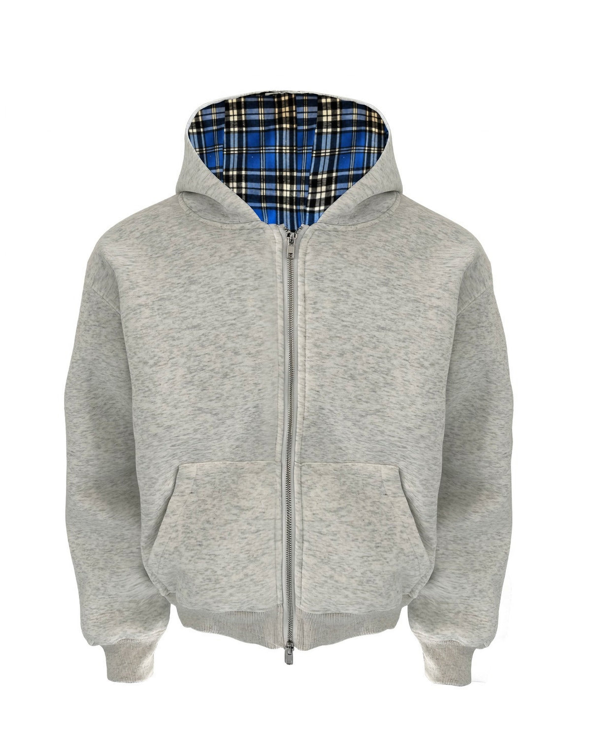 PRINTED HOOD LINING ZIP HOODIE