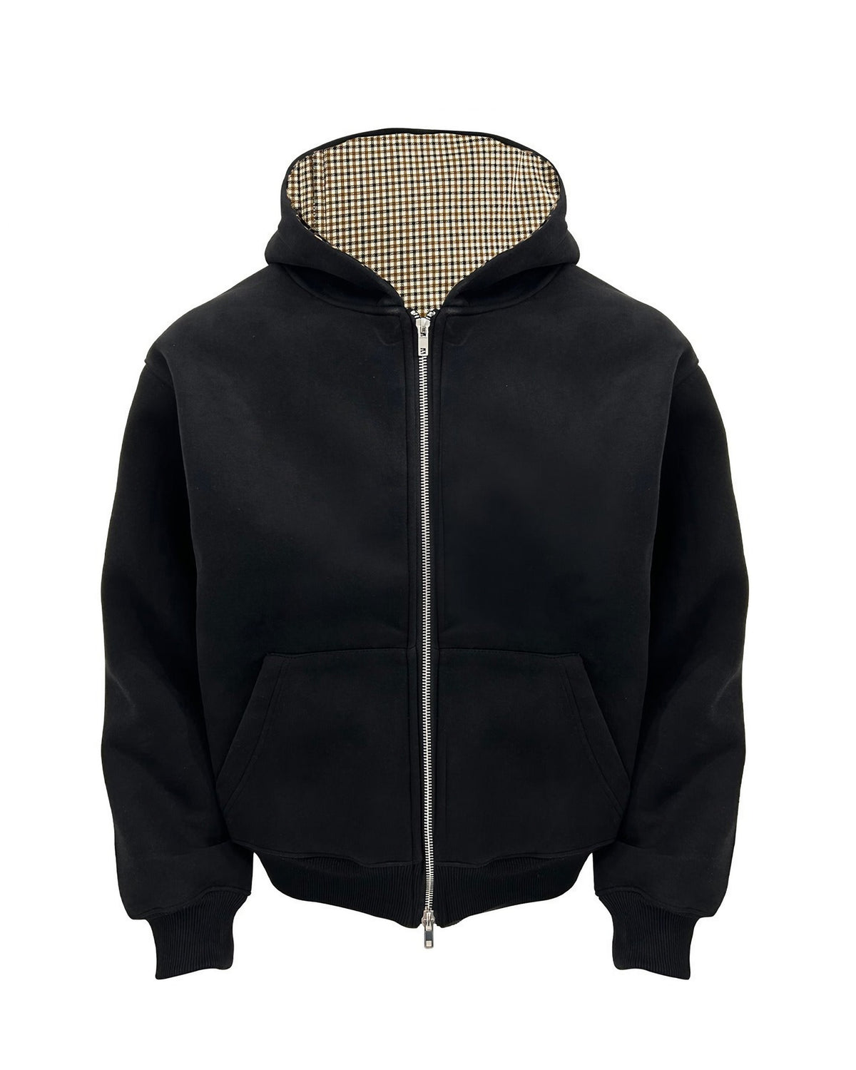 PRINTED HOOD LINING ZIP HOODIE