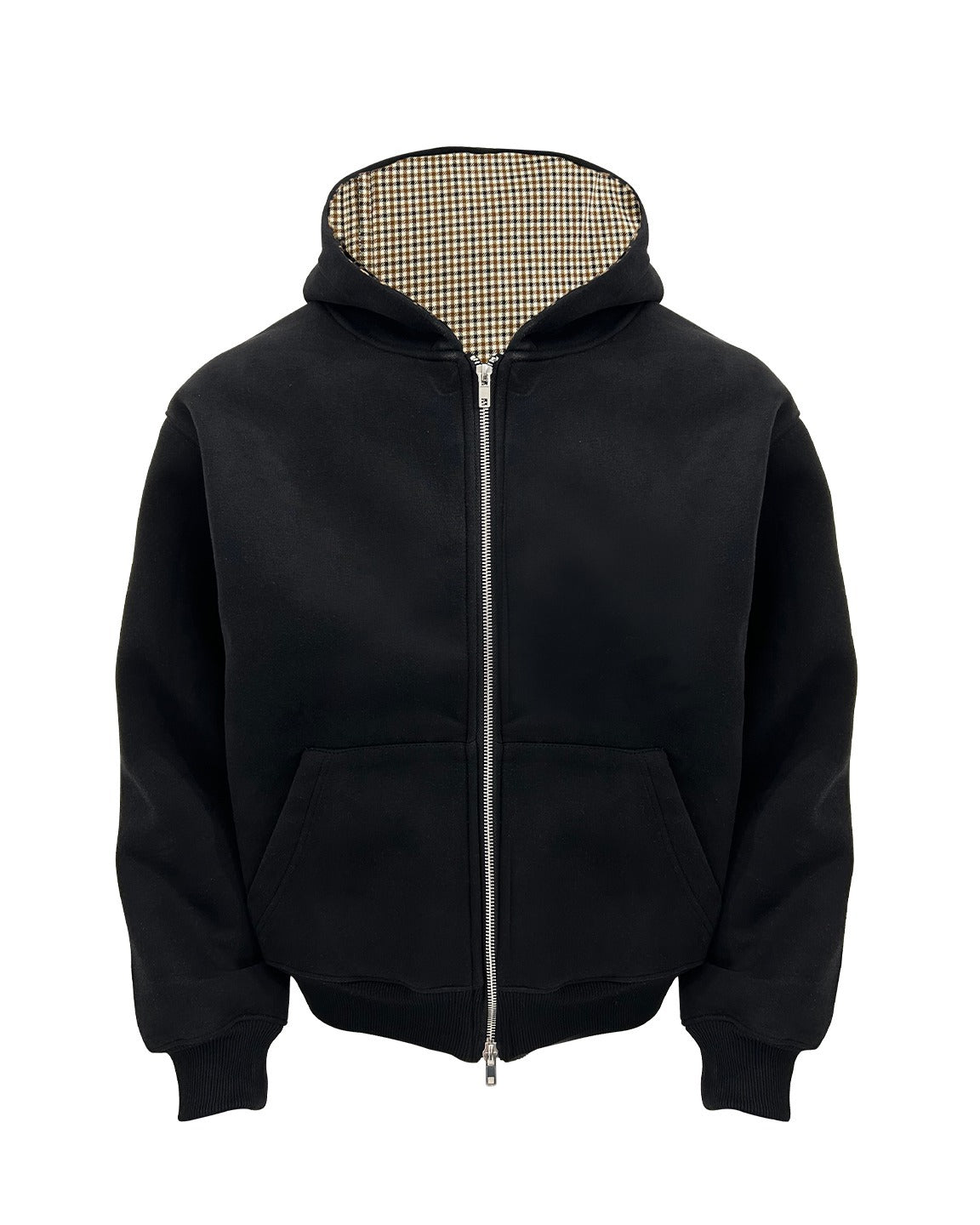 PRINTED HOOD LINING ZIP HOODIE