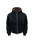PRINTED HOOD LINING ZIP HOODIE