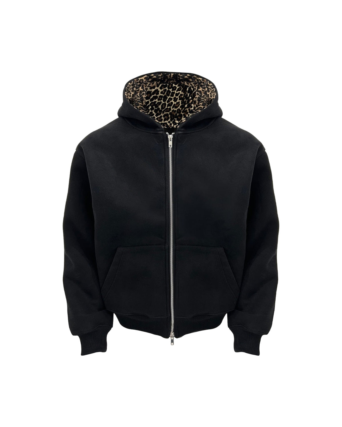 PRINTED HOOD LINING ZIP HOODIE