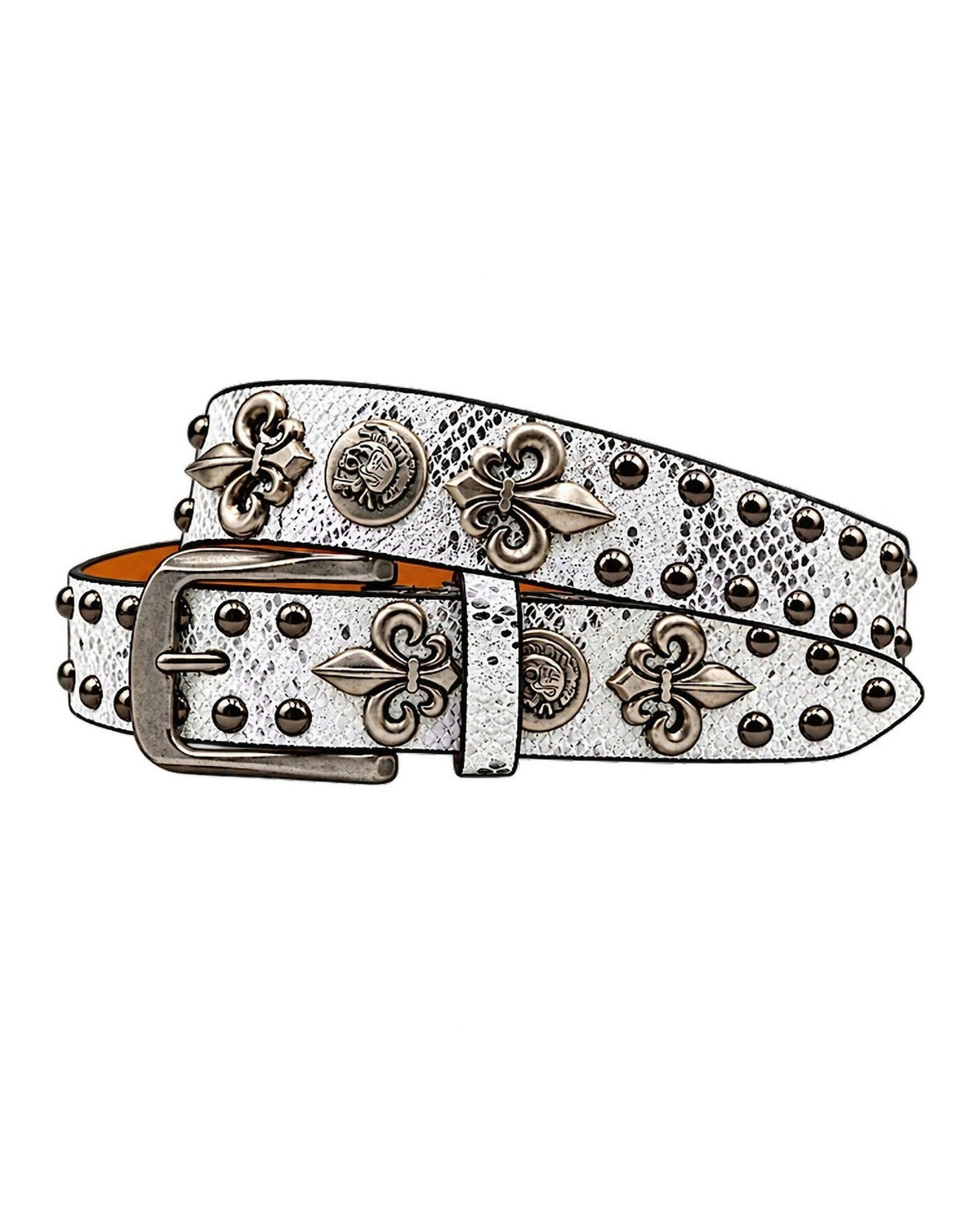 PYTHON CROSS STUDDED BELT