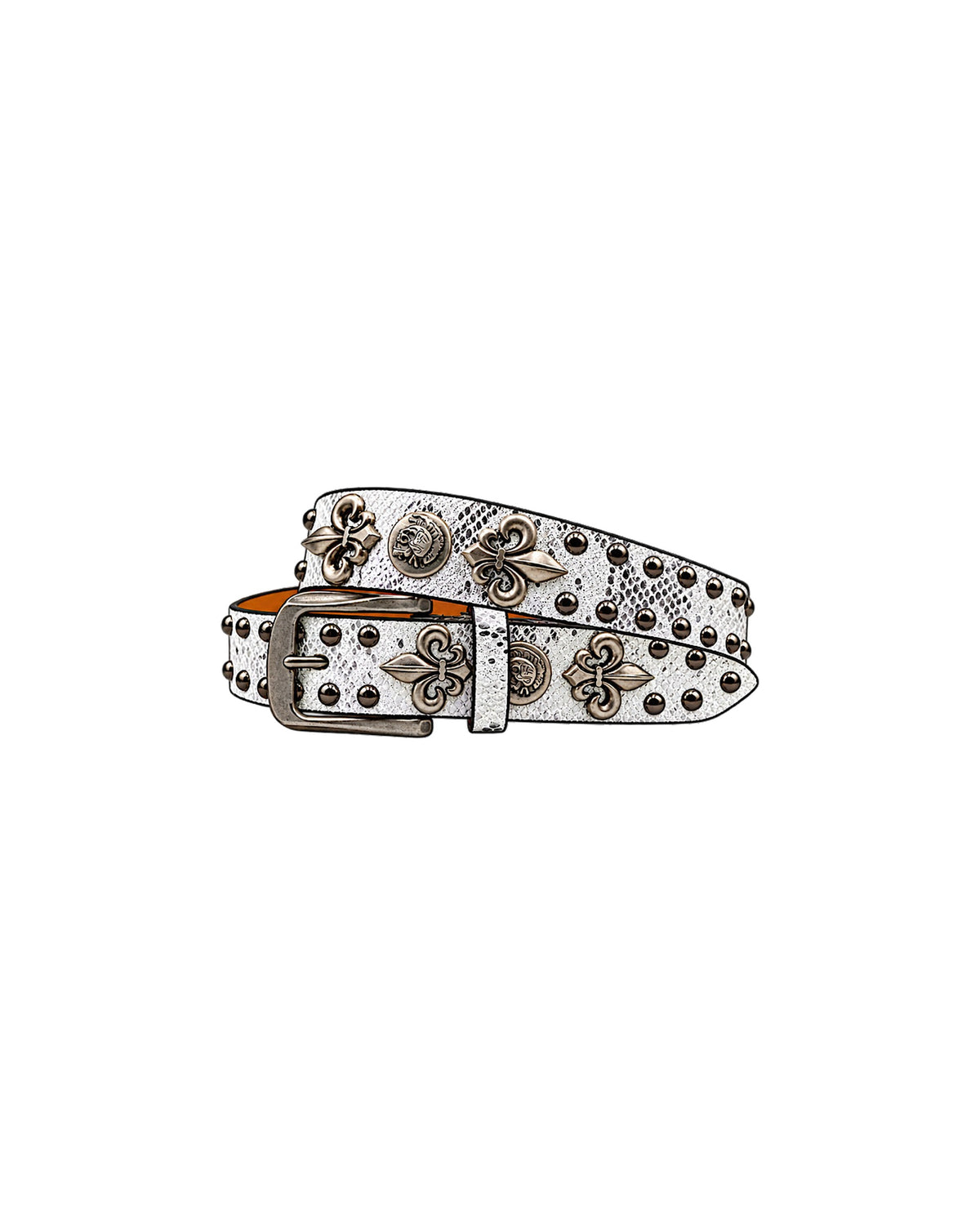 PYTHON CROSS STUDDED BELT