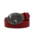 RED PORTRAIT BUCKLE BELT