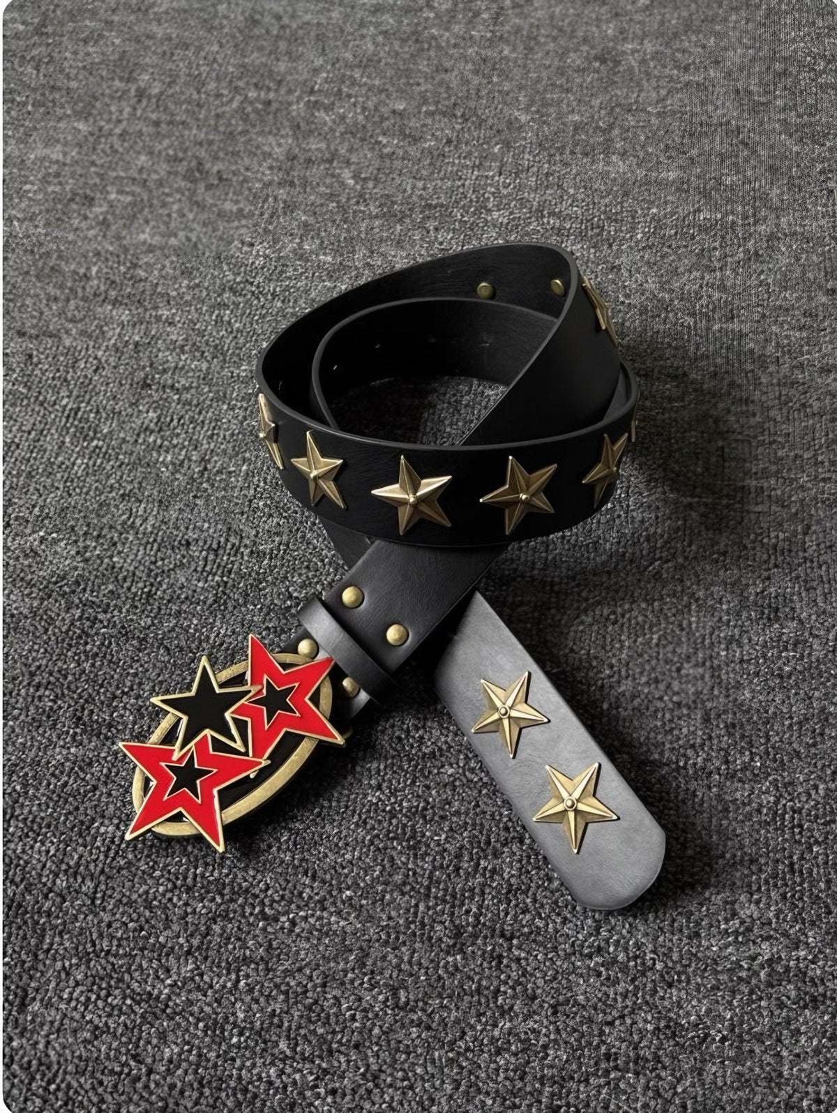 RED STAR STUDDED BELT