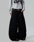 RIVET WASHED BALLOON PANTS