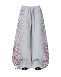 SAVANNA LEOPARD PANEL SWEATPANTS