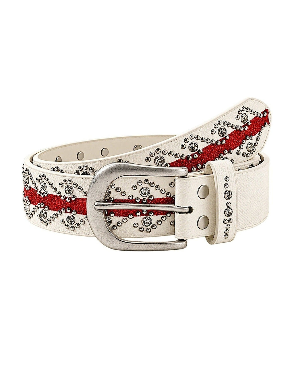 SCARLET LINE STUDDED BELT