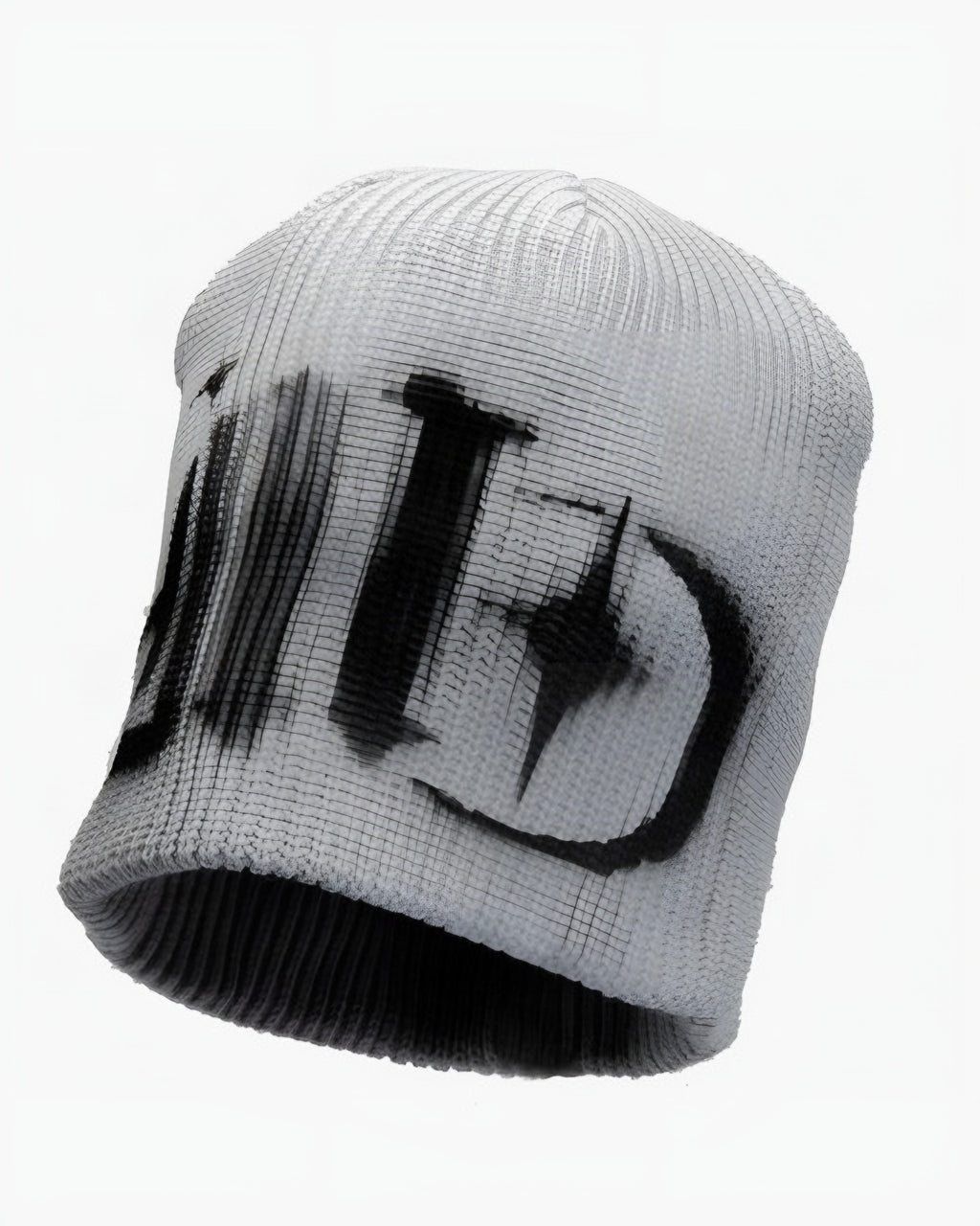 SCRIPT TAG KNIT BEANIE