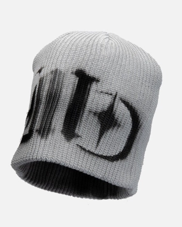 SCRIPT TAG KNIT BEANIE