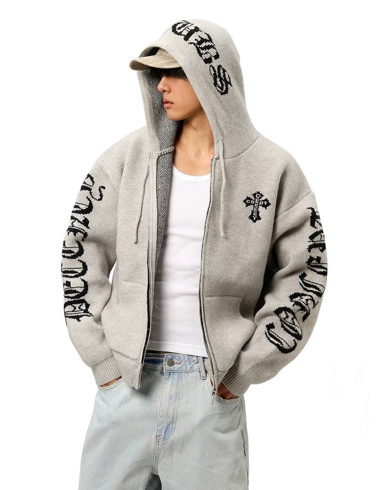 TORISCO CROSS KNIT HOODIE