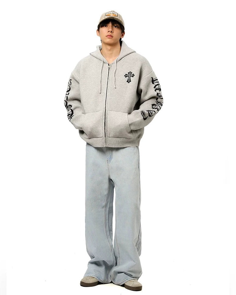 TORISCO CROSS KNIT HOODIE