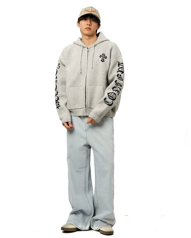TORISCO CROSS KNIT HOODIE