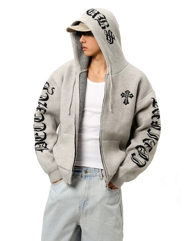 TORISCO CROSS KNIT HOODIE