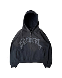 TRIBAL LOGO ZIP HOODIE