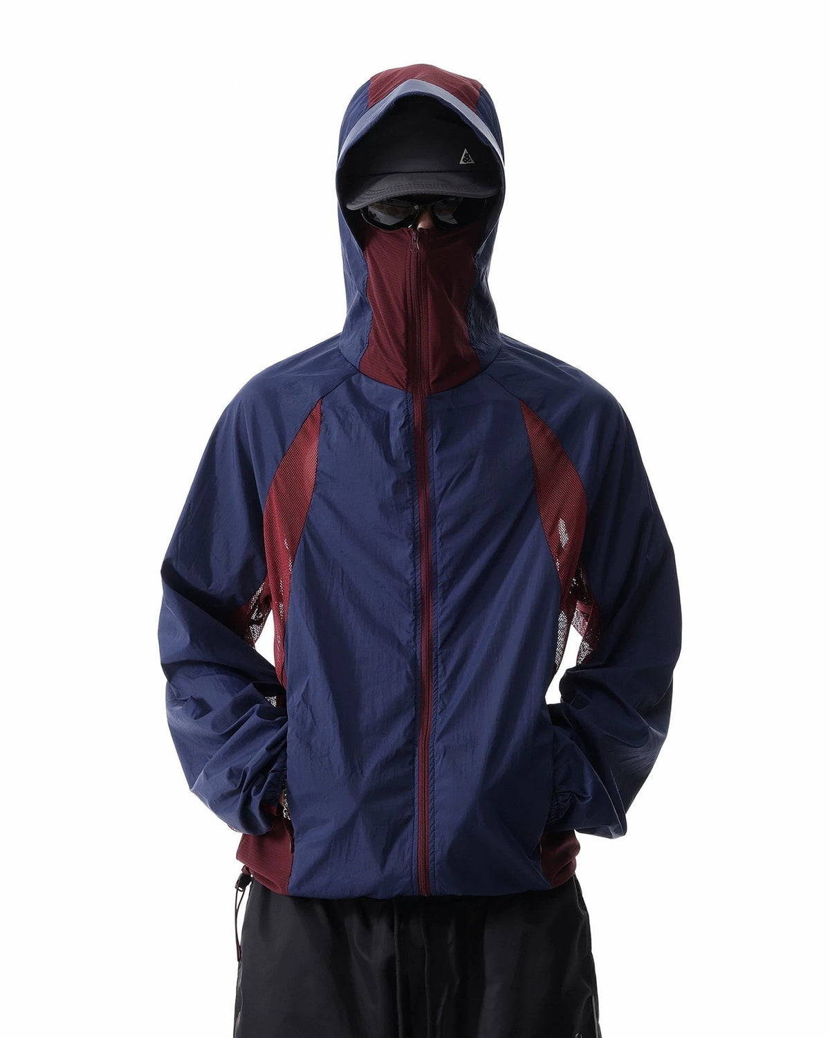 TWO TONE MESH SHELL JACKET