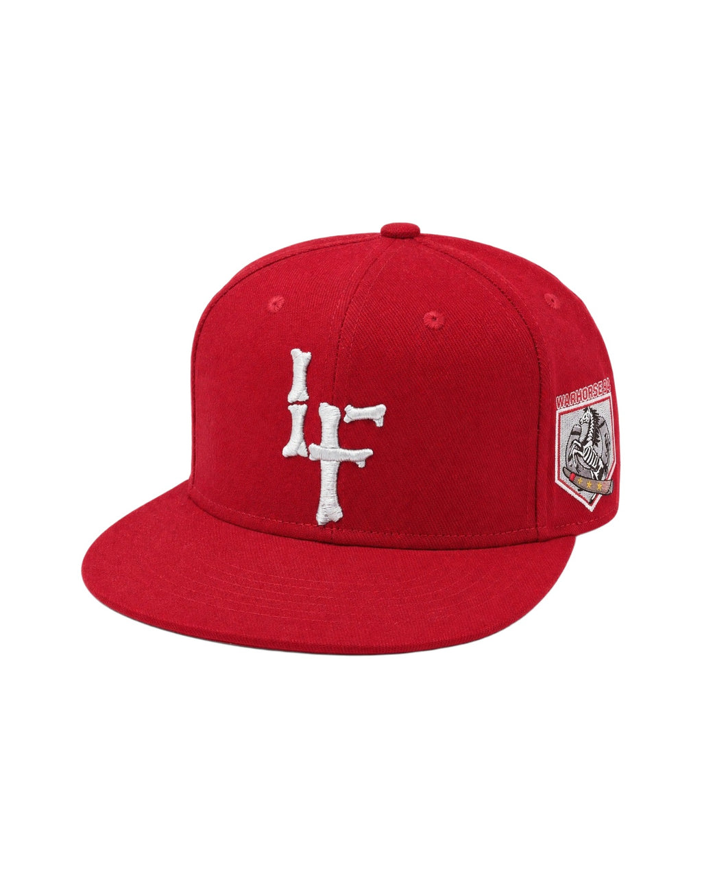 WARHORSE BONE FITTED CAP Red