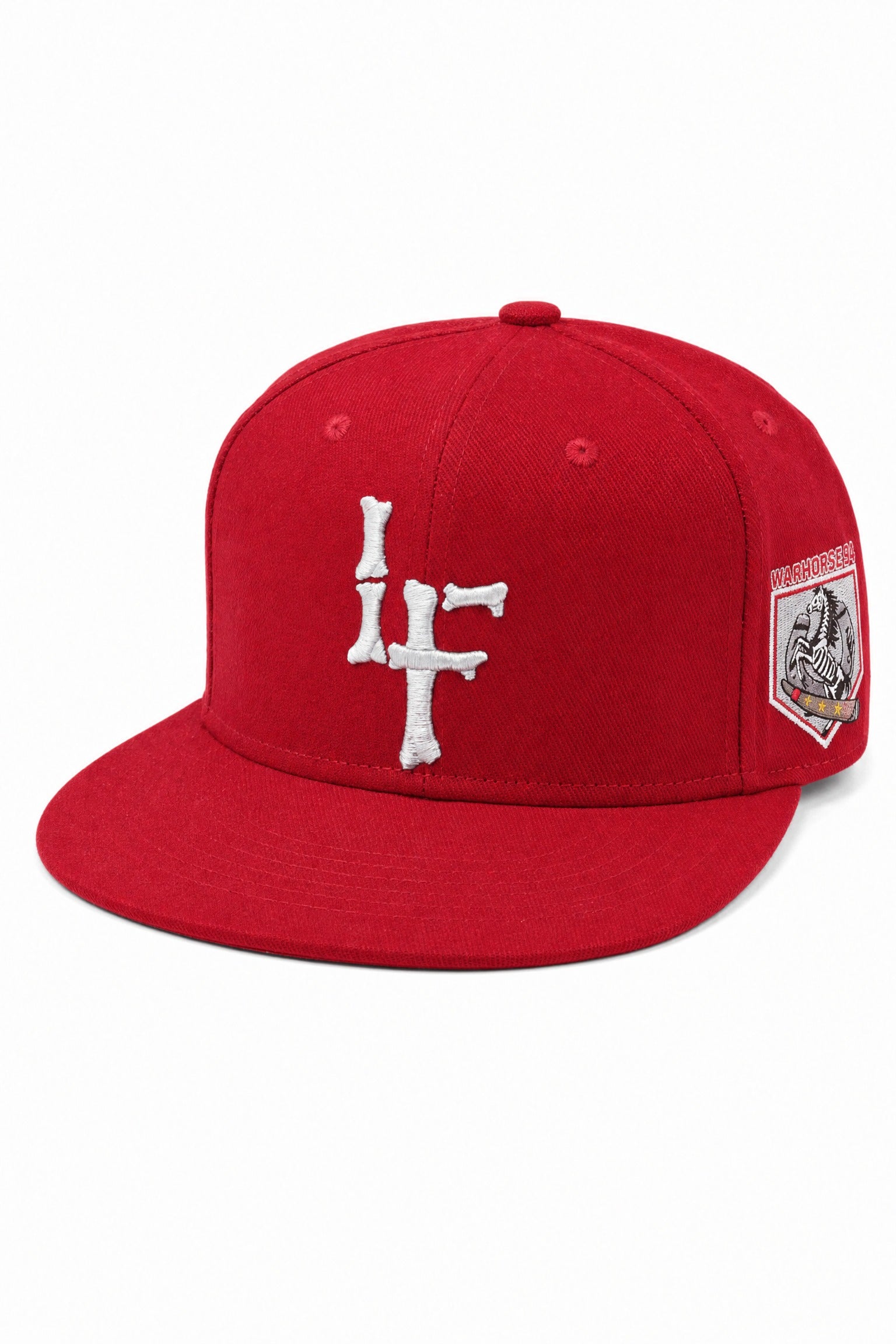 WARHORSE BONE FITTED CAP Red